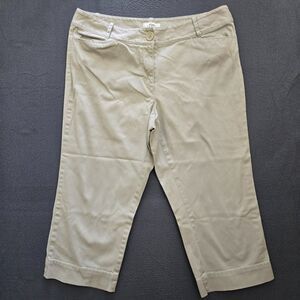 Ann Taylor LOFT Petites Women 10P Beige Chino Capri